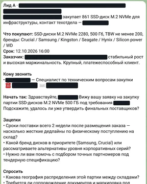 Карточка в Telegram